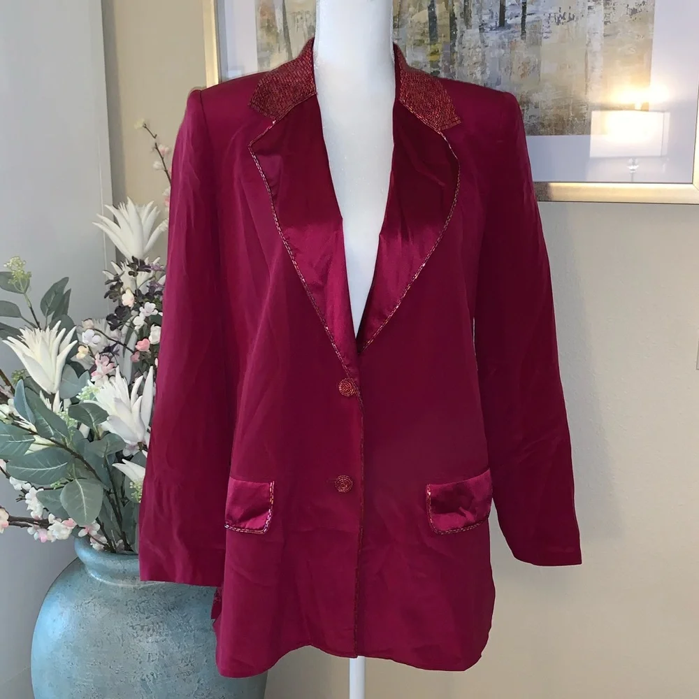 Diane Gilman 100% silk blazer/jacket - Picture 15 of 16